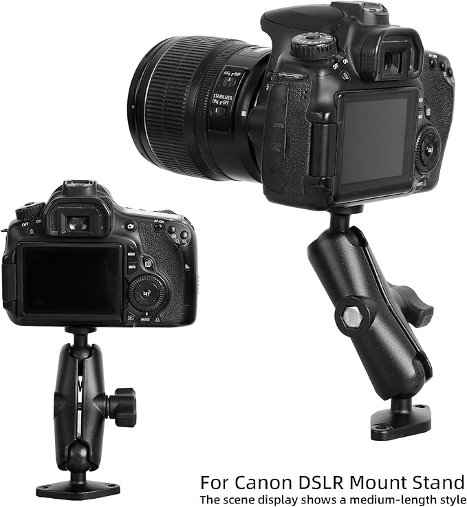 xik 1/4"-20 Thread Camera Mount Holder for Wall/Desk/Car/Boat,AMPS Standard Hole Installation，Fits DSLR, CCTV, Action Cam, Projector, Security Camera
