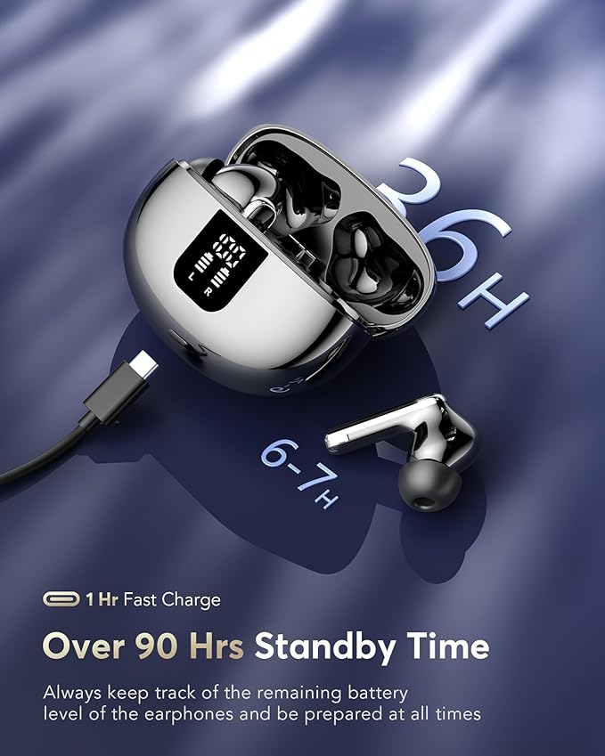 AI Translation Earbuds Real Time, 144 Language Translator Earbuds, 36H Playtime 3-in-1 Translation Earphones, 4 ANC Mic for Audifonos Traductores Inglés Español,Translate Ear Buds for Travel Learning