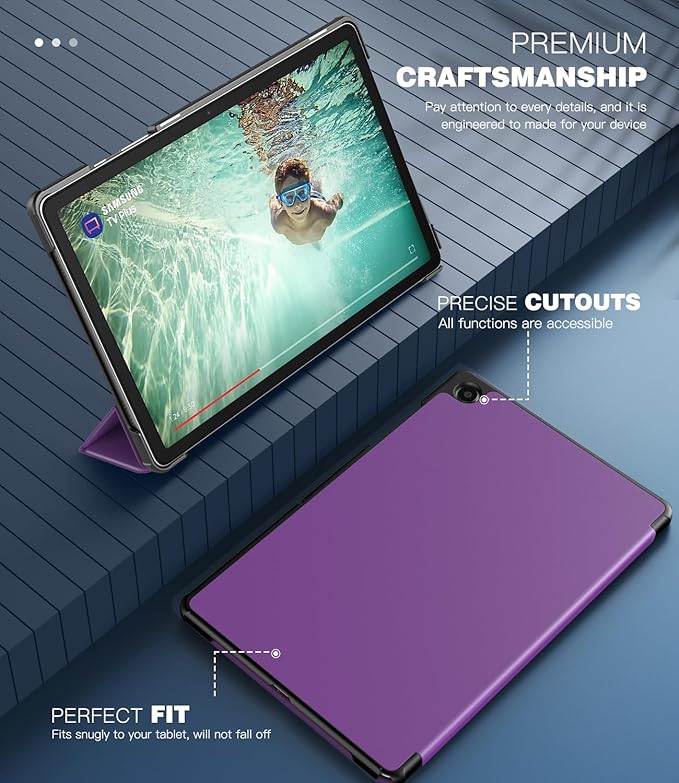TiMOVO Case for Samsung Galaxy Tab A9+/A9 Plus 11 Inch 2023, Slim Lightweight Stand Hard Back Shell Protective Cover for Galaxy Tab A9+ Tablet SM-X210/X216/X218, Auto Wake/Sleep, Deep Purple
