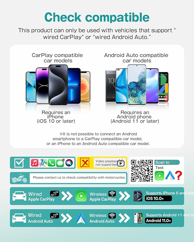 OTTOCAST Mini Cube 3.0 Wireless Carplay Adapter & Android Auto Wireless Adapter Silver (2-in-1) – Plug & Play for iPhone & Samsung/Android Phones, Two Phones Memory, Auto-Reconnect, Stable 5GHz WiFi