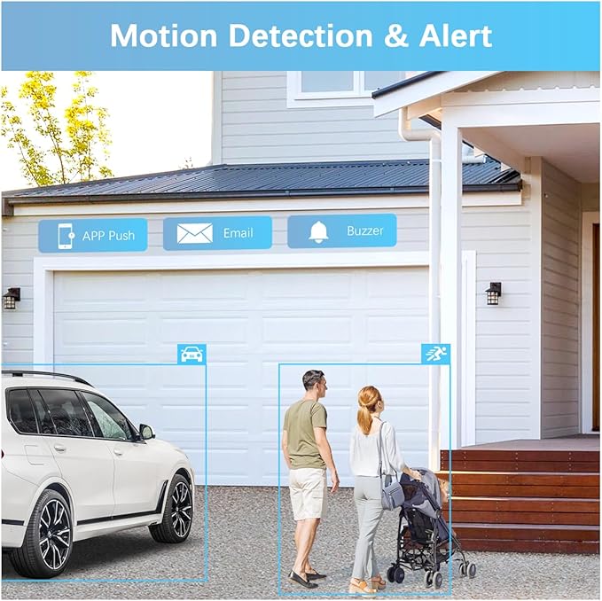 WEILAILIFE 【2-Way Audio】 5MP Outdoor Wireless Security Camera System, WiFi Video Surveillance, Wireless Surveillance Camera System