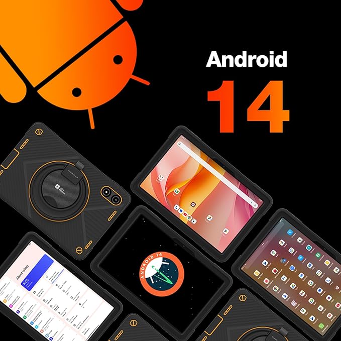 AGM Rugged Tablet, 11" Android Tablet GMS Certified with MTK G99, 16GB RAM 256GB ROM 2TB TF, 90Hz FHD IPS Touchscreen 18H Battery, 50MP+8MP, GPS, IP68/IP69K, Drop-Proof with Strap & Case for Outdoors