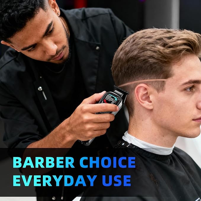 Ufree Professional Hair Clippers for Men, Barber-Grade Cordless Clipper & Trimmer Set with LCD Display & Long Lasting Power, Hair Cutting Tools for Home Haircuts, Fading, Beard Trimming