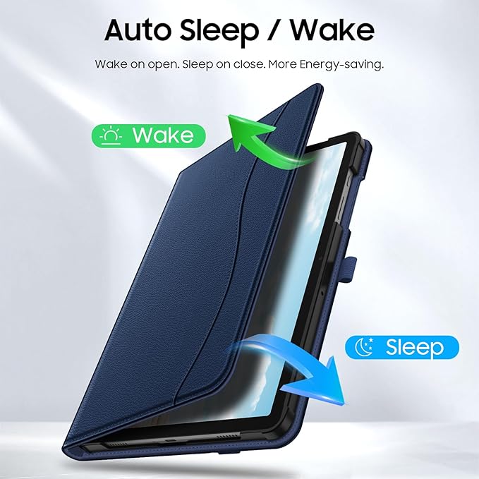 Fintie Case for Samsung Galaxy Tab A9 Plus/A9+ 5G 11 Inch 2023 Model (SM-X210/X216/X218), Multi-Angle Viewing Smart Stand Back Cover with Pocket Auto Wake/Sleep, Navy