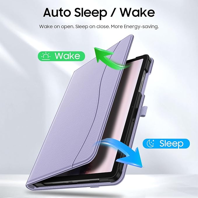 Fintie Case for Samsung Galaxy Tab A9 Plus/A9+ 5G 11 Inch 2023 Model (SM-X210/X216/X218), Multi-Angle Viewing Smart Stand Back Cover with Pocket Auto Wake/Sleep, Lilac Purple