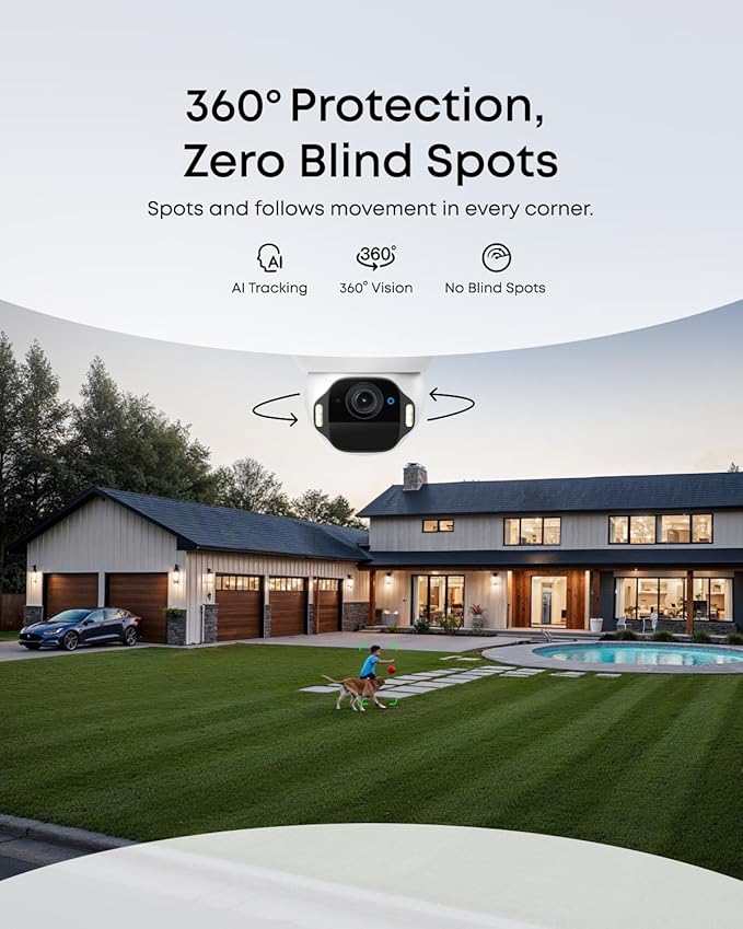 eufy Security SoloCam E42 2-Cam Kit (HomeBase S380), 4K Security Camera Wireless Outdoor, Solar Powered, AI Motion Tracking, Strobe Light, Pan & Tilt, Facial Recognition, Local Storage Up to 16 TB