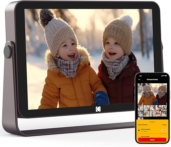 KODAK 64GB WiFi Digital Picture Frame, 10.1 inch Electronic Smart Digital Photo Frame 1280 * 800 IPS Touch Screen, Auto-Rotate, Gifts for Women Christmas