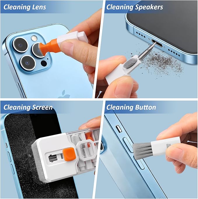 2 Pack Keyboard Cleaner Laptop Cleaning Kit, Computer Screen Cleaning Brush Tool x2, Multi-Function PC Electronic Cleaner Kit Spray x2 for iPad iPhone, Earbuds, Camera Monitor, All-in-one with Patent