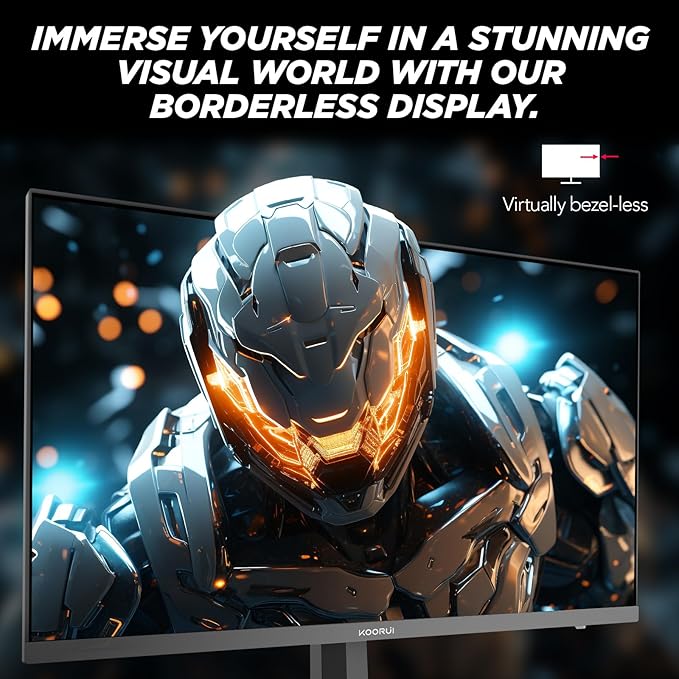 KOORUI 27 Inch Gaming Monitor 200Hz FHD (1920x1080) HDR400, 1ms Fast IPS, 90% DCI-P3, Adaptive-Sync, HDMI 2.0, DP 1.4, VESA Mount, Tilt Adjustable, G2711P