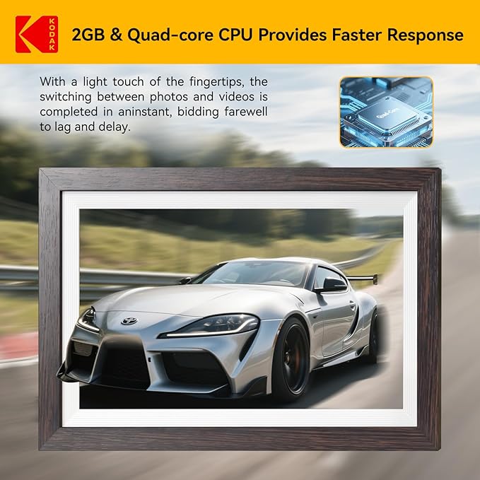 KODAK 15.6 Inch Digital Picture Frame, 64GB WiFi Digital Photo Frame 1920x1080 HD IPS Touch Screen, Auto-Rotate, Share Photos and Videos via KODAK App