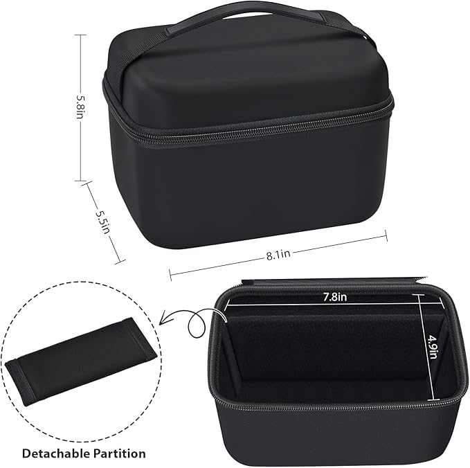 Mini Projector Case Compatible with Magcubic for Alwtniet for Limimart for Aubor for HIPPUS Portable Projector 4K 1080P Support, Storage Holder Organizer for accessories -Black