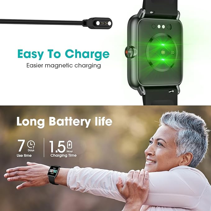 Pedometer Watch Senior Friendly No App/Phone Required, Waterproof Fitness Tracker Watch with Step Counter Calories/Sleep Tracker for Walking Running for Men Women