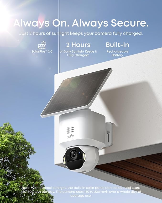 eufy Security SoloCam E42 2-Cam Kit (HomeBase S380), 4K Security Camera Wireless Outdoor, Solar Powered, AI Motion Tracking, Strobe Light, Pan & Tilt, Facial Recognition, Local Storage Up to 16 TB