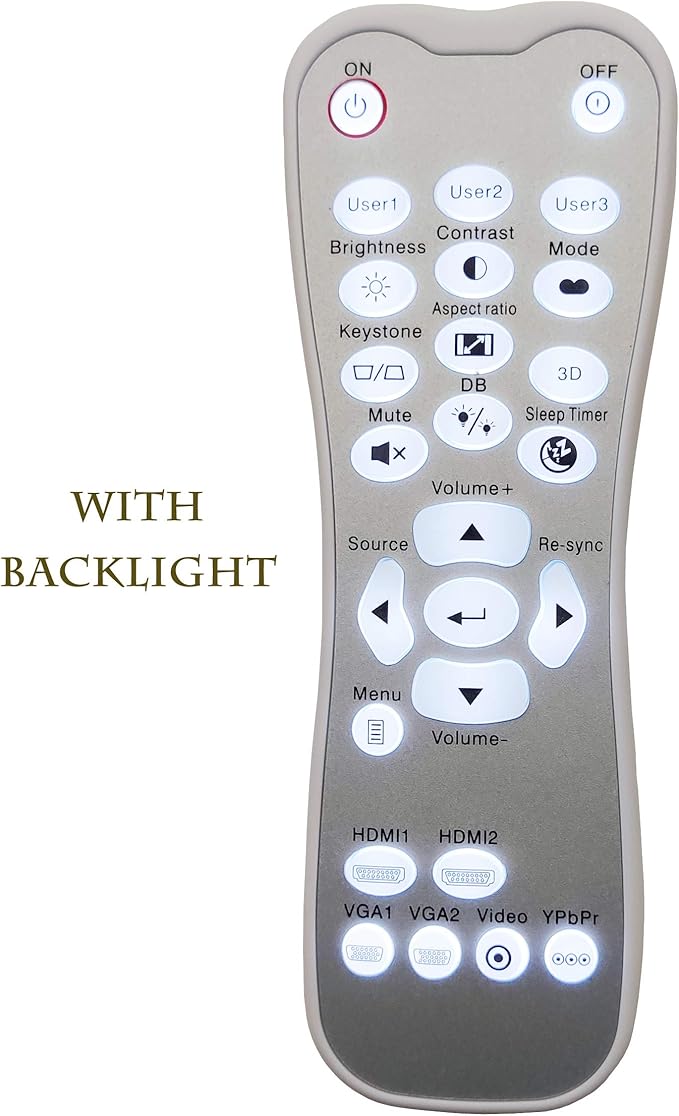 BR-3003B Projector Remote Control for Optoma GT1080Darbee, GT1080, HD141X, HD142X, HD143X, HD144X, HD26BR, HD27, HD27HDR, HD28DSE, HD29Darbee, HD39Darbee, UHD40, UHD50, UHD550X, UHD60, UHZ65