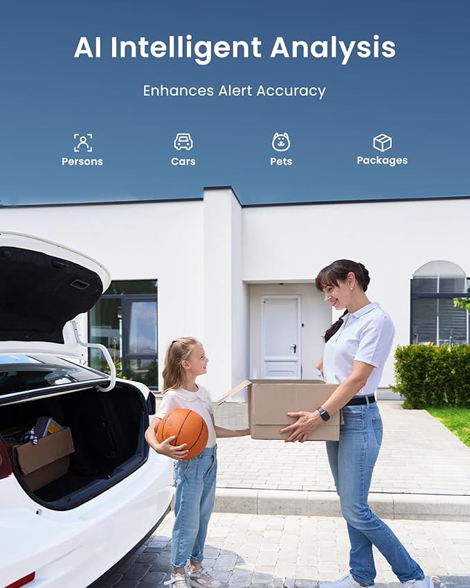 ieGeek Security Cameras Wireless Outdoor Pan Rotating 180° Home Security Cameras, 2.4G WiFi Camera Battery Powered with 2K Color Night Vision, Smart AI Detection, 2-Way Audio, Local/Cloud Storage,IP65