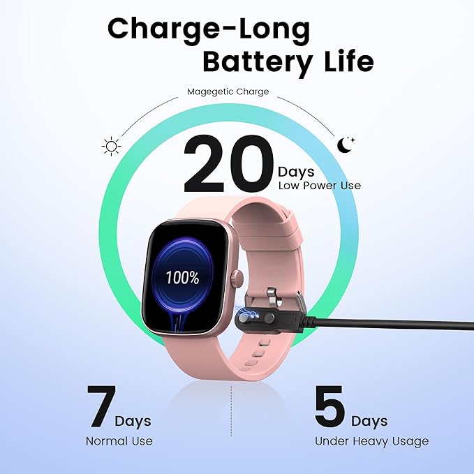 Smart Watch (Answer/Make Call), 1.96" SmartWatches for Men Women with Heart Rate/Activity Tracking, Fitness Tracker Watch with IP68 Waterproof/Pedometer, Smart Watch for Android/iPhone Compatible