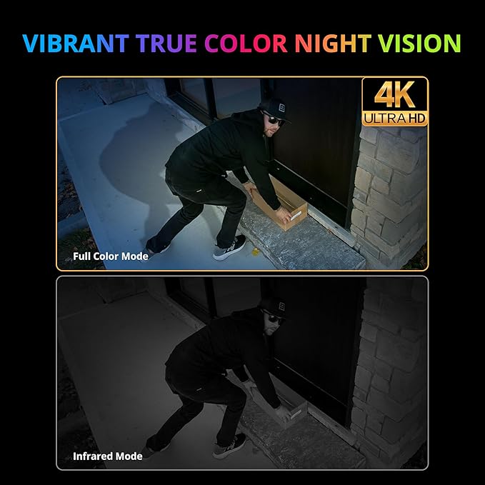 Defender AI Powered 4K Guard Pro 8MP WiFi 6/Bluetooth, Plug-in Power Wireless Security Camera Outdoor - Camera for Home Security with Smart AI Human Detection, Two-Way Talk, Works w/Guard App