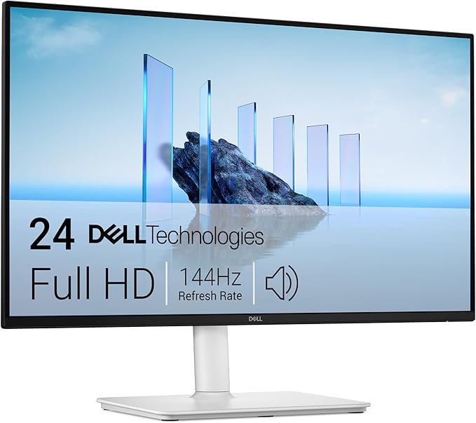 Dell 24 Plus Monitor - S2425HSM - 23.8-inch FHD (1920x1080) 144Hz 1ms Display, 2 x 3W Speakers, HDMI Connectivity, Height/Tilt/Pivot/Swivel Adjustability, AMD FreeSync - Ash White