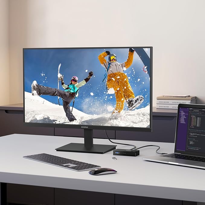 KOORUI 27 Inch QHD (2560x1440) IPS HDR Ultra-Thin Computer Gaming Monitor, 120Hz Refresh Rate, DCI-P3 95%, FreeSync & G-Sync, 1ms MPRT, VESA 100x100mm, Tilt Adjustable for Game and Work