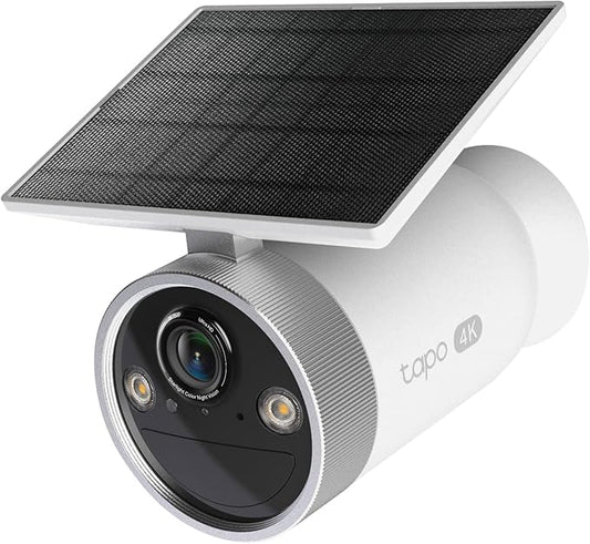 Tapo 4K Outdoor Battery Camera Wireless, Security Camera with Integrated Solar Panel, Person/Vehicle/Pet Detection, Works w/Alexa & Google Assistant, Color Night Vision, SD/Cloud Storage, C465