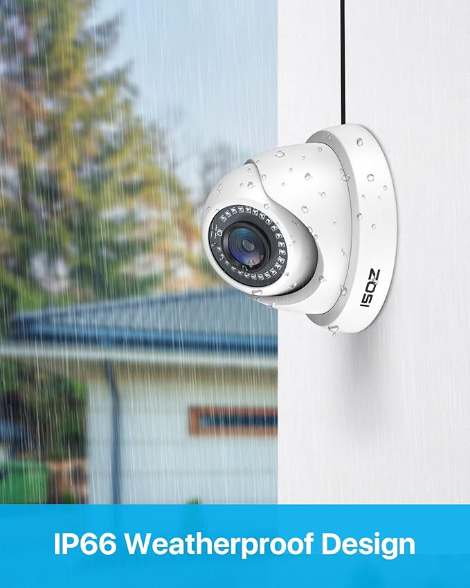 ZOSI 2Pack 2.0MP HD 1080P Security Cameras Kit, 80ft Night Vision, Indoor Outdoor Home CCTV Dome Cameras for 1080P/5MP/4K HD-TVI Analog DVR System