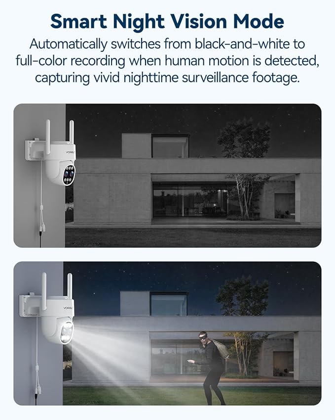 Wireless Security Camera Outdoor, 4MP 10x Optical Zoom Dual Lens WiFi Cameras for Home Security 360° PTZ Surveillance, Color Night Vision, Auto Tracking, Human Detection, 2.4Ghz & 5Ghz WiFi
