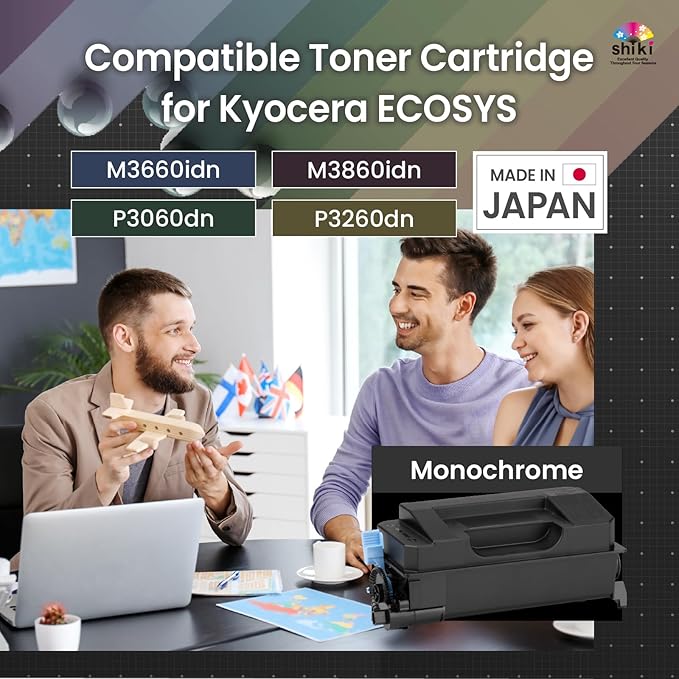 SHIKI Compatible Toner Cartridge for Kyocera ECOSYS M3660idn/M3860idn/P3260dn/P3060dn (TK3192) 25,000 Pages (Monochrome)