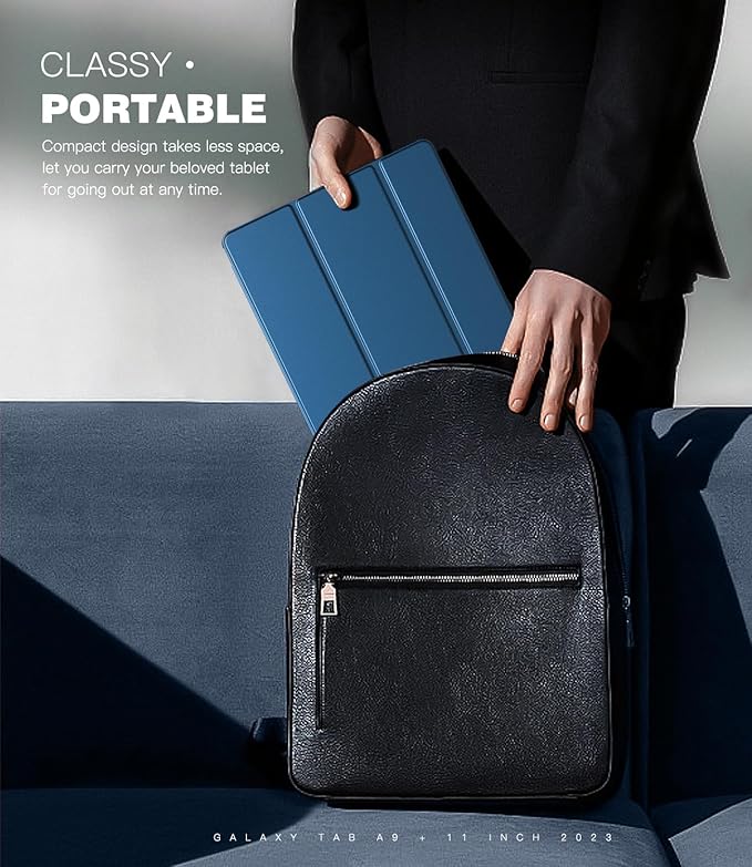 TiMOVO Case for Samsung Galaxy Tab A9+/A9 Plus 11 Inch 2023, Slim Lightweight Stand Hard Back Shell Protective Cover for Galaxy Tab A9+ Tablet SM-X210/X216/X218, Auto Wake/Sleep, Peacock Blue