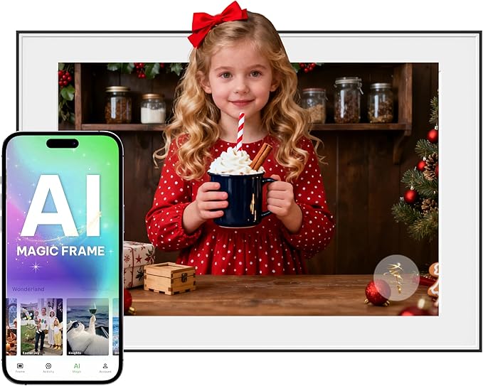 Magic Frame[AI Photo Motion] – 10.1" Full HD WiFi Digital Picture Frame, Old Photo Alive, Unlimited Cloud Storage, Digital Photo Display with Easy Setup, Christmas Gift for Mom