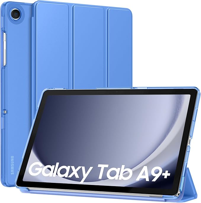 MoKo Case for Galaxy Tab A9+/A9 Plus 11 inch 2023, Slim Stand Protective Smart Cover with Hard PC Translucent Back Shell for Tab A9 Plus Tablet (SM-X210/X216/X218), Auto Wake/Sleep, Periwinkle