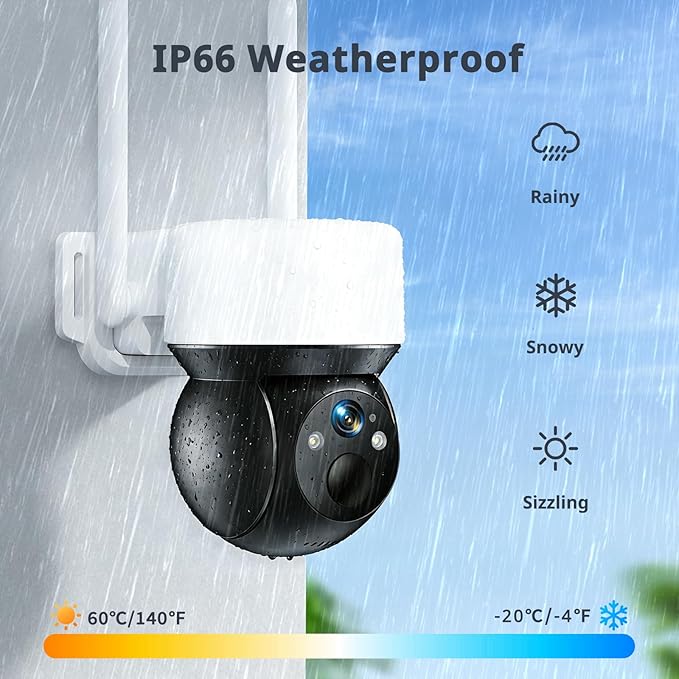 YOTON 4G LTE Solar Outdoor Security Camera Wireless, No WiFi Home Security Camera with 2K Color Night Vision, PIR Motion Detection, 2-Way Audio, IP65, Includes 32GB TF & Built-in SIM Card, US Only
