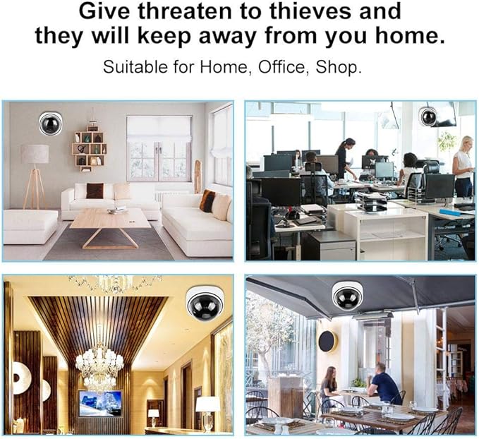 Dioche High Simulation Dome Camera Home Security Hemispherical Fake Camera Indoor Outdoor Surveillance Dummy Camera