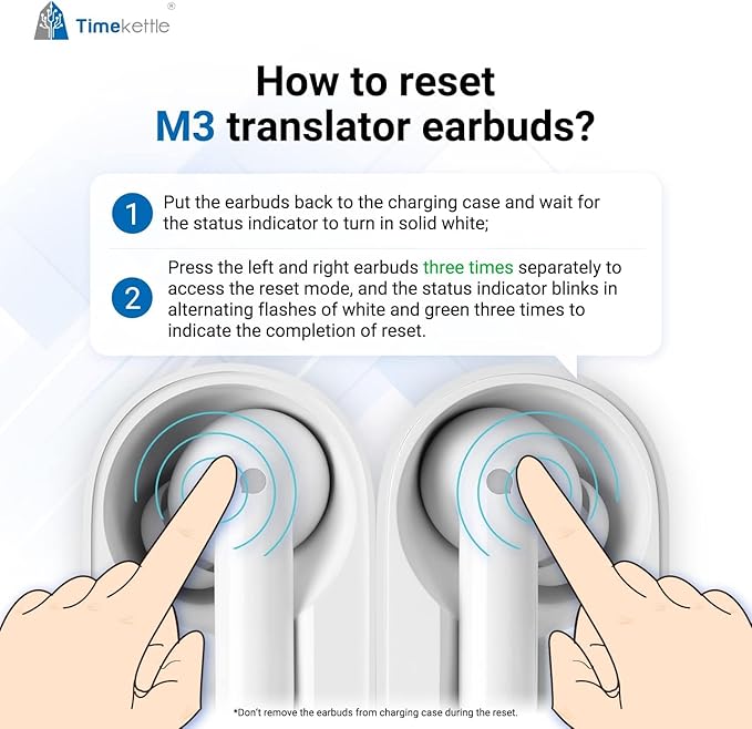 Timekettle M3 3 in 1 Language Translation Earbuds,43 Languages & 96 Accents, Offline Translator, No Subscription,for Exploring Expat Life Freely, APP Compatible with iOS & Android