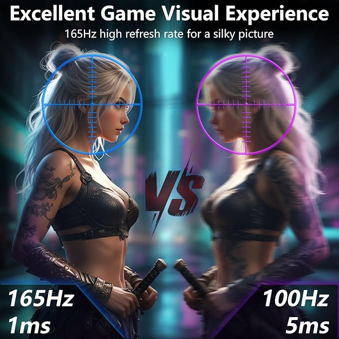 49 Inch Curved Ultra Wide Gaming Monitor, 4K (3840x1080P), 144Hz/165Hz 1500R, 32:9125% sRGB, FreeSync, Height Adjustable Screen Monitor, HDMI 2.1 And DP 1.4, Supports Wall Mounted Installation