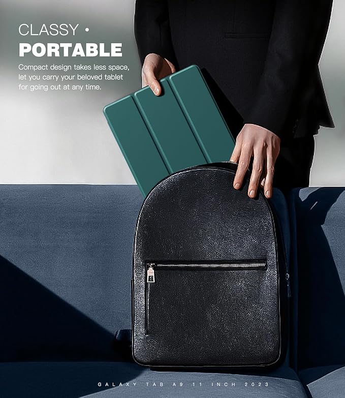 TiMOVO Case for Samsung Galaxy Tab A9+/A9 Plus 11 Inch 2023, Slim Lightweight Stand Hard Back Shell Protective Cover for Galaxy Tab A9+ Tablet SM-X210/X216/X218, Auto Wake/Sleep, Turquoise