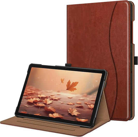 Fintie Case for Samsung Galaxy Tab A9 Plus/A9+ 5G 11 Inch 2023 Model (SM-X210/X216/X218), Multi-Angle Viewing Smart Stand Back Cover with Pocket Auto Wake/Sleep, Brown