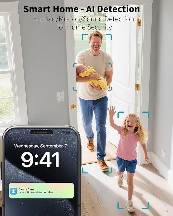 VIMTAG 5G 4MP Security Camera Indoor, 2 Pack Dog Camera with Speaker 360 Motion Tracking, IR Night Vision, Indoor Cameras for Home Security Puppy Cat, 2-Way Audio, Support Alexa, Card (Not Included)
