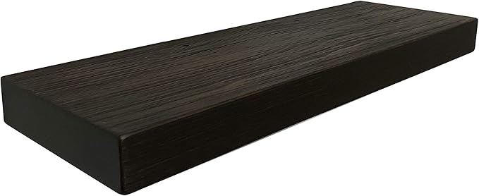 joelsantiques 36 Inch Wooden Floating Shelves for Wall - 36x8x2 in - Made of Natural Wood - Heavy Duty Rustic Wall Shelves - Made in USA - Perfect for Living Room, Kitchen - Mocha
