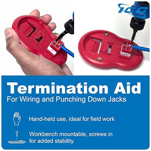 ICC CAT6 Keystone Jack with Slim Profile 180 Degree Punch Down, RJ45 UL Listed PoE++ TAA Compliant for Wall Plate or Patch Panel, Includes JackEasy Termination Tool, White 400 Pack