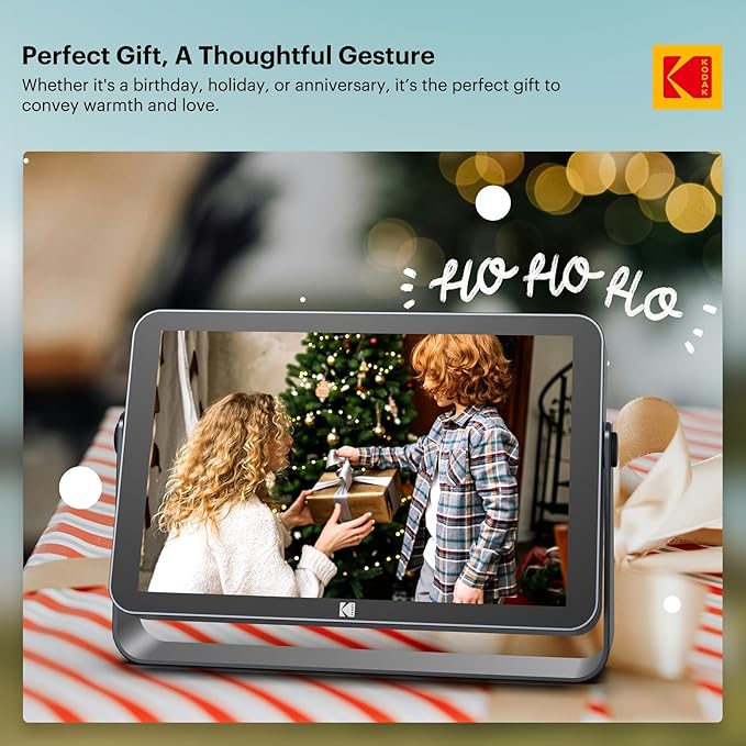 KODAK Wireless Digital Picture Frame with 4000mAh Battery Powered,10.1 Inch 1920x1200 G+G IPS Touch Screen Digital Picture Frame, 32GB Storage, Auto-Rotate, KODAK APP, Gifts for Women