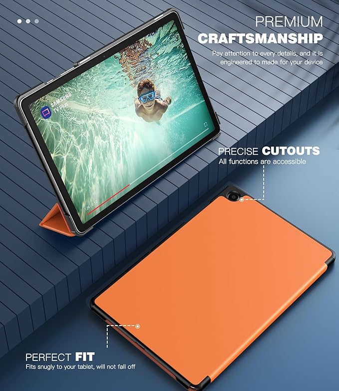 TiMOVO Case for Samsung Galaxy Tab A9+/A9 Plus 11 Inch 2023, Slim Lightweight Stand Hard Back Shell Protective Cover for Galaxy Tab A9+ Tablet SM-X210/X216/X218, Auto Wake/Sleep, Almond Yellow