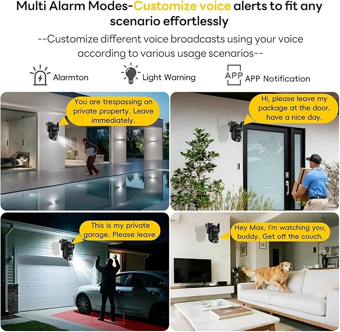 Solar Security Cameras Wireless Outdoor, Dual Lens 2K 360° View Cameras for Home Security, 2.4/5 GHz Wi-Fi, 2-Way Audio, Night Vision, Motion Detection, SD/Cloud Storage, IP65 Outdoor Camera