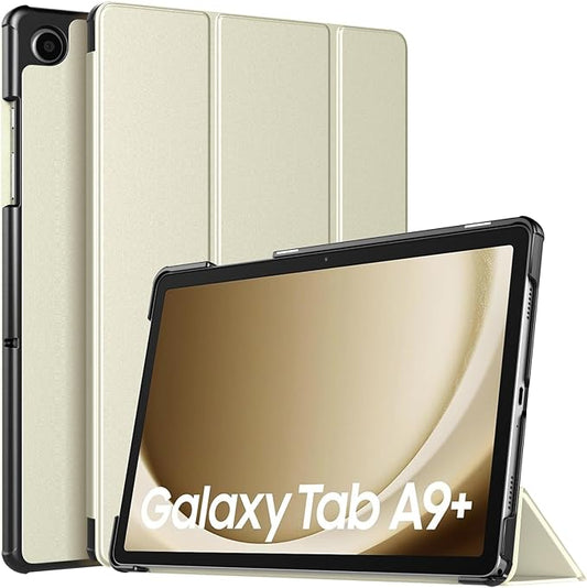 TiMOVO Case for Samsung Galaxy Tab A9+/A9 Plus 11 Inch 2023, Slim Lightweight Stand Hard Back Shell Protective Cover for Galaxy Tab A9+ Tablet SM-X210/X216/X218, Auto Wake/Sleep, Champagne Gold