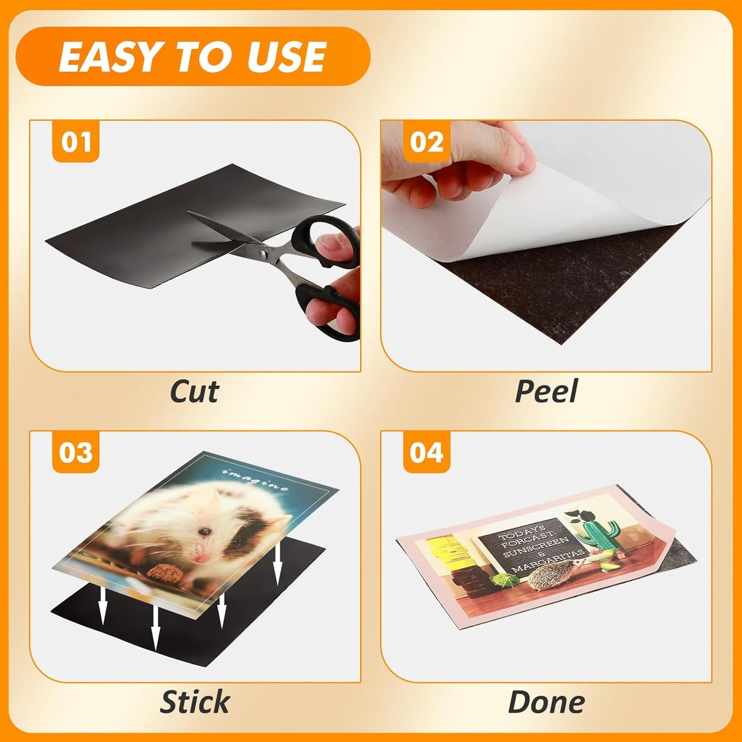 Magnetic Sheets with Adhesive Backing 2 x 3.5 Inch, 500 Packs Business Card Magnets Peel and Stick, Business Cards Customizable, Adhesive Magnetic Sheets, Custom Business Cards Personalized