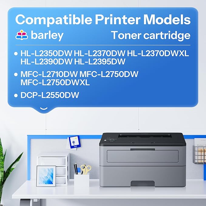 TN-760 TN760 High Yield Black Toner Cartridge Compatible TN 760 Toner Cartridge Replacement for Brother TN760 TN-760 DCP-L2550DW MFC-L2750DW MFC-L2710DW Toner Printer (2-Pack).