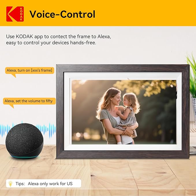KODAK 15.6 Inch Digital Picture Frame, 64GB WiFi Digital Photo Frame 1920x1080 HD IPS Touch Screen, Auto-Rotate, Share Photos and Videos via KODAK App