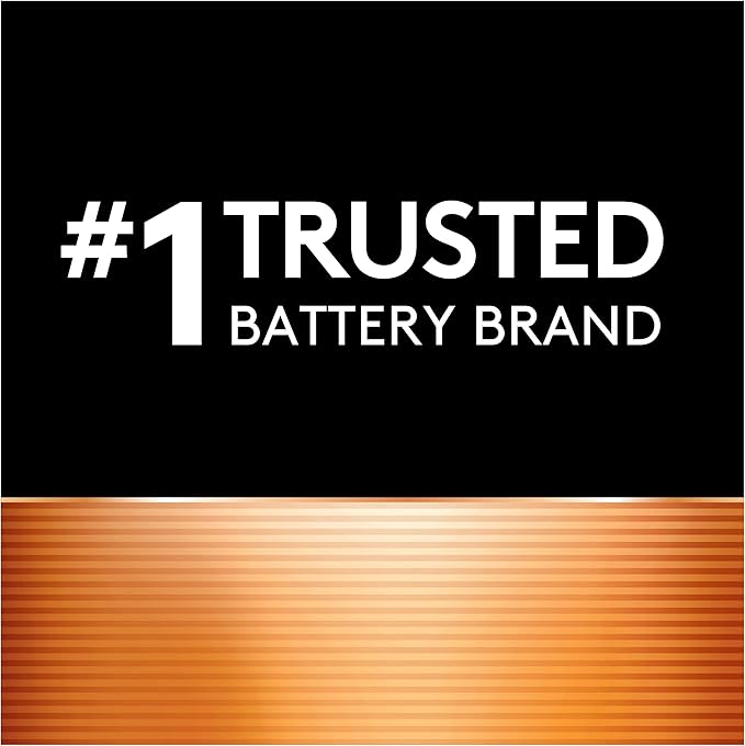 Duracell Coppertop 9V Battery, 6 Count (Pack of 1), 9 Volt with Long-lasting Power, All-Purpose Alkaline 9V Battery for Household and Office Devices