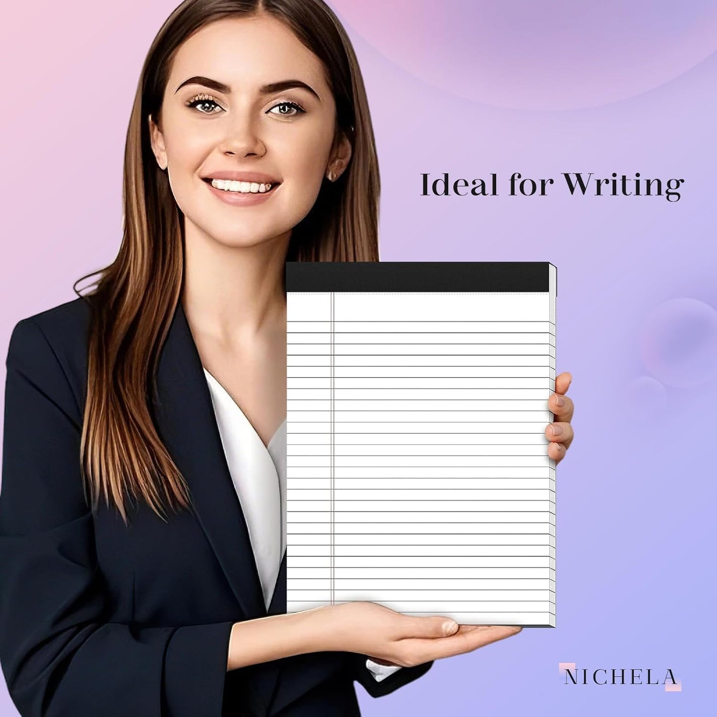 2 Pack Legal Pads 8.5 x 11 White Note Pads 8.5 x 11 Notepad Micro Perforated Writing Pads Lined Paper Pads Wide Ruled Pad of Paper 30 Sheets Notebook for To-Do Lists, School & Office Supplies