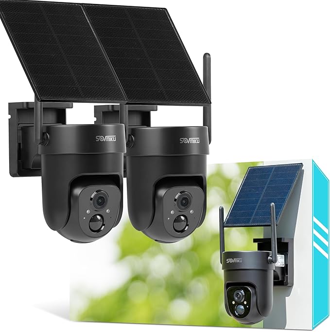 Vicohome 2QB 2K AI Solar Security Camera Wireless Outdoor, Battery Powered Cam, Two Way Audio, Motion Detection, Color Night Vision, Easy to Setup, Audible Flashlight Siren, 180 Days Exchange Policy