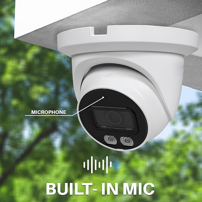 R-Tech 4K Smart Dual Illuminators Fixed-Focal Eyeball Camera, HDCVI 1801-IL Series, IP67, 3.6mm Lens, 40m IR & Warm Light, 120dB WDR, Smart Dual Light Technology